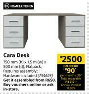 Builders Warehouse Home & Kitchen Cara Desk 750mm(h) x 1.5m(w) x 500mm(d) offer