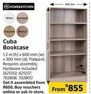 Builders Warehouse Home & Kitchen Cuba Bookcase 1.2m(h) x 600mm(w) x 300mm(d) offer