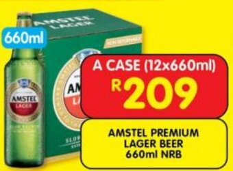 Shoprite AMSTEL PREMIUM LAGER BEER 660ml NRB offer