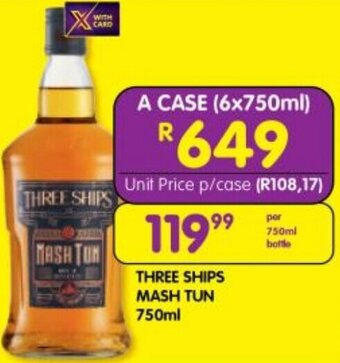 Shoprite THREE SHIPS MASH TUN 750ml offer