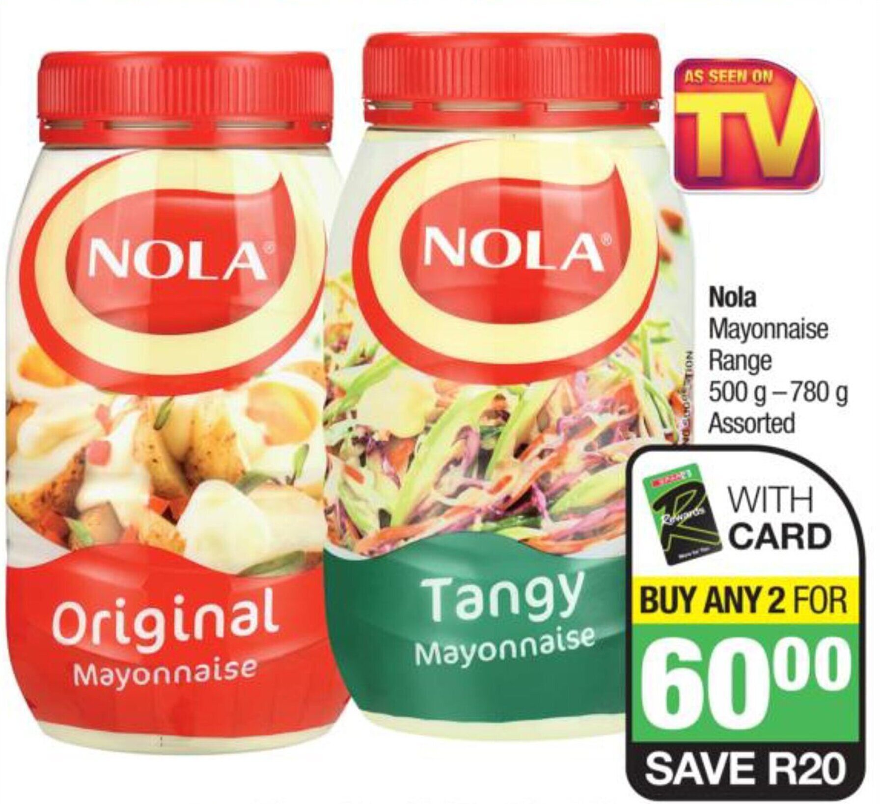 Nola Mayonnaise Range 500 g 780 g Assorted offer at Spar