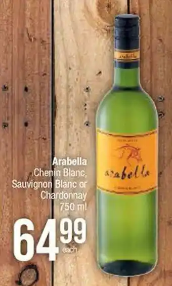 Arabella Chenin Blanc, Sauvignon Blanc or Chardonnay 750ml