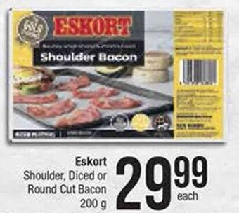 Spar Eskort Shoulder, Diced or Round Cut Bacon 200 g offer