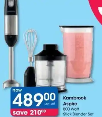 Kambrook Aspire 800 Watt Stick Blender Set