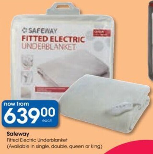 Safeway Fitted Electric Underblanket (Available in single, double