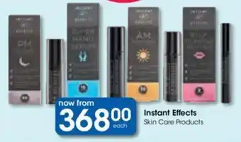 Clicks Instant Effects Skin Care Products offer