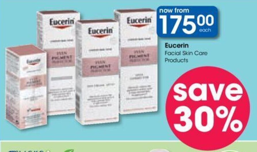 Eucerin Facial Skin Care Products offer at Clicks
