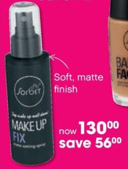 MAKE UP FIX Soft, matte FACED Sorbet finish offer at Clicks