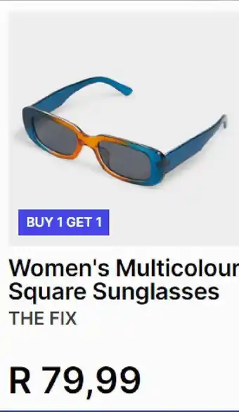 The FIX Women's ,multicolour square sunglasses offer