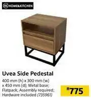 Builders Warehouse Home & Kitchen Uvea Side Pedestal 400mm(h) x 300mm(w) x 450mm(d) offer