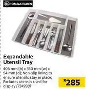 Builders Warehouse Home & Kitchen Expandable Utensil Tray offer