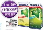 Dis-Chem Prospan cough syrup or liquid assorted-200ml each offer