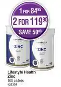 Dis-Chem Lifestyle health zinc-for 1 x 100 tablets offer