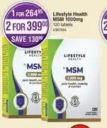 Dis-Chem Lifestyle health msm 100mg-for 2 x 120 tablets offer