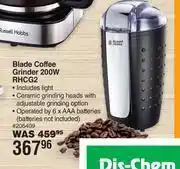 Dis-Chem Russell hobbs 200w blade coffee grinder rhcg2 offer