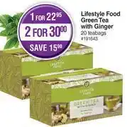 Dis-Chem Lifestyle food green tea with ginger 20 teabags-for 1 offer