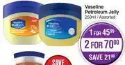 Dis-Chem Vaseline petroleum jelly assorted-for 2 x 250ml offer