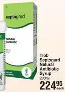 Dis-Chem Tibb septogard natural antibiotic syrup-200ml each offer