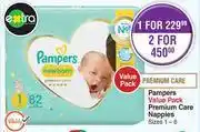 Dis-Chem Pampers value pack premium care nappies sizes 1-6-for 1 offer