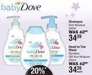 Dis-Chem Baby dove shampoo rich moisture-200ml each offer