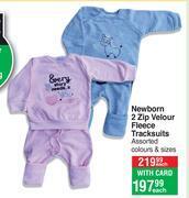 Dis-Chem Ugly bug baby wear newborn 2 zip velour fleece tracksuits assorted colours & sizes-each offer