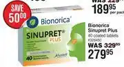 Dis-Chem Bionorica sinupret plus 40 coated tablets offer