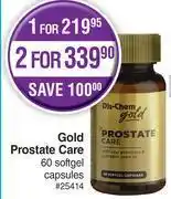 Gold care prostate care 60 soft gel capsules-for 2
