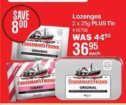 Dis-Chem Fisherman's friend lozenges 2 x 25g plus tin-each offer