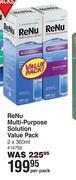 Renu multi purpose solution value pack 2 x 360ml-per pack