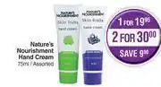 Dis-Chem Nature's nourishment hand cream assorted-for 1 x 75ml offer