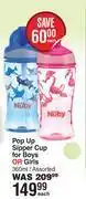 Nuby pop up sipper cup for boys or girls assorted-360ml each