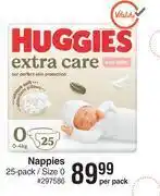 Dis-Chem Huggies nappies 25-pack/size 0-per pack offer
