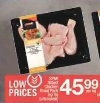 Spar SPAR Select Chicken Braai Pack per kg offer