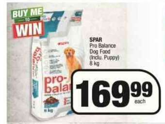Spar Spar Pro Balance Dog Food 8kg offer