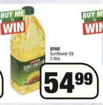 Spar Spar Sunflower Oil 2 Litre offer