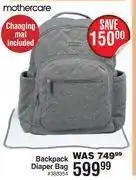 Mothercare backpack diaper bag