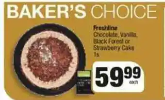 Spar Freshline Chocolate, Vanilla, Black Forest or Strawberry Cake 1s offer