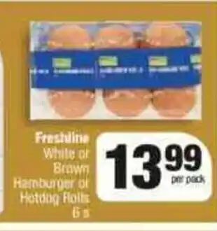 Spar Freshline White or Brown Hamburger or Hotdog Rolls 6s offer
