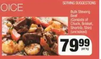 Spar Bulk Stewing Beef per kg offer