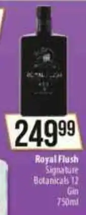 Spar Royal Flush Signature Botanicals 12 Gin 750ml offer