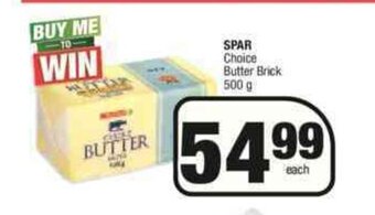 Spar Spar Choice Butter Brick 500g offer