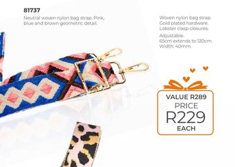 Woven nylon bag strap