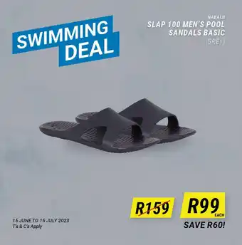 Slap 100 men's pool sandals basic