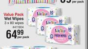 Dis-Chem Baby things value pack wet wipes 3 x 80 wipes-per pack offer