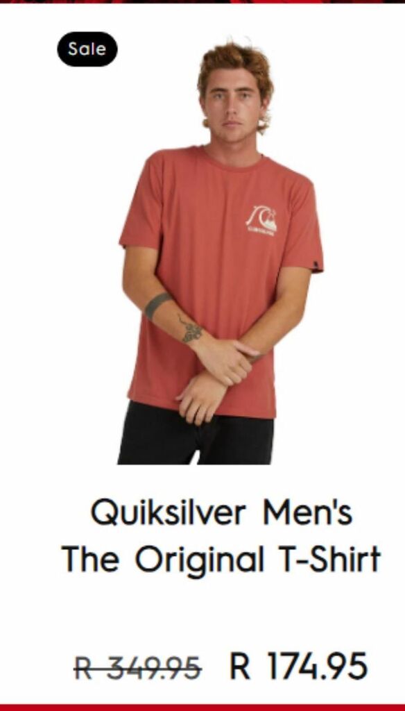 Quiksilver men's the origial tshirt offer at Quiksilver