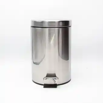 Moretti 3l round pedal bin - silver