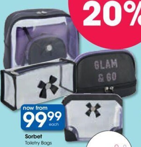 Sorbet Toiletry Bags offer at Clicks