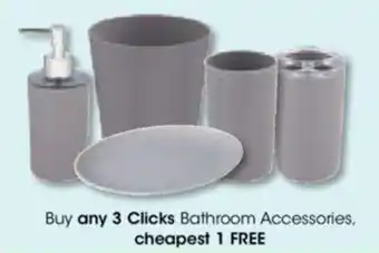 Buy any 3 Clicks Bathroom Accessories, cheapest 1 FREE