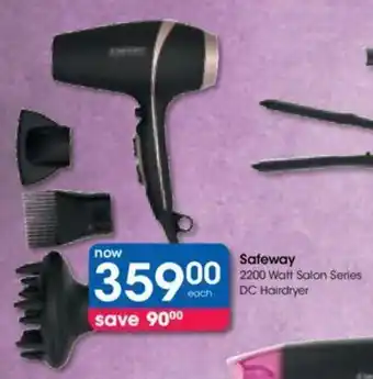 Clicks Safeway 2200 Watt Salon Series DC Hairdryer offer