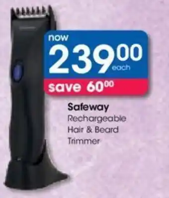 Clicks Safeway Rechargeable Hair & Beard Trimmer offer